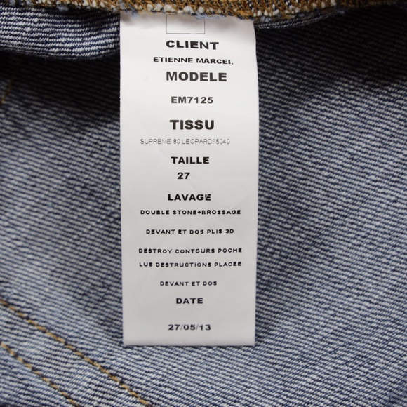 Etienne Marcel Women's Leopard Distressed Tapered Denim Jeans Blue Size 27 - Picture 9 of 9